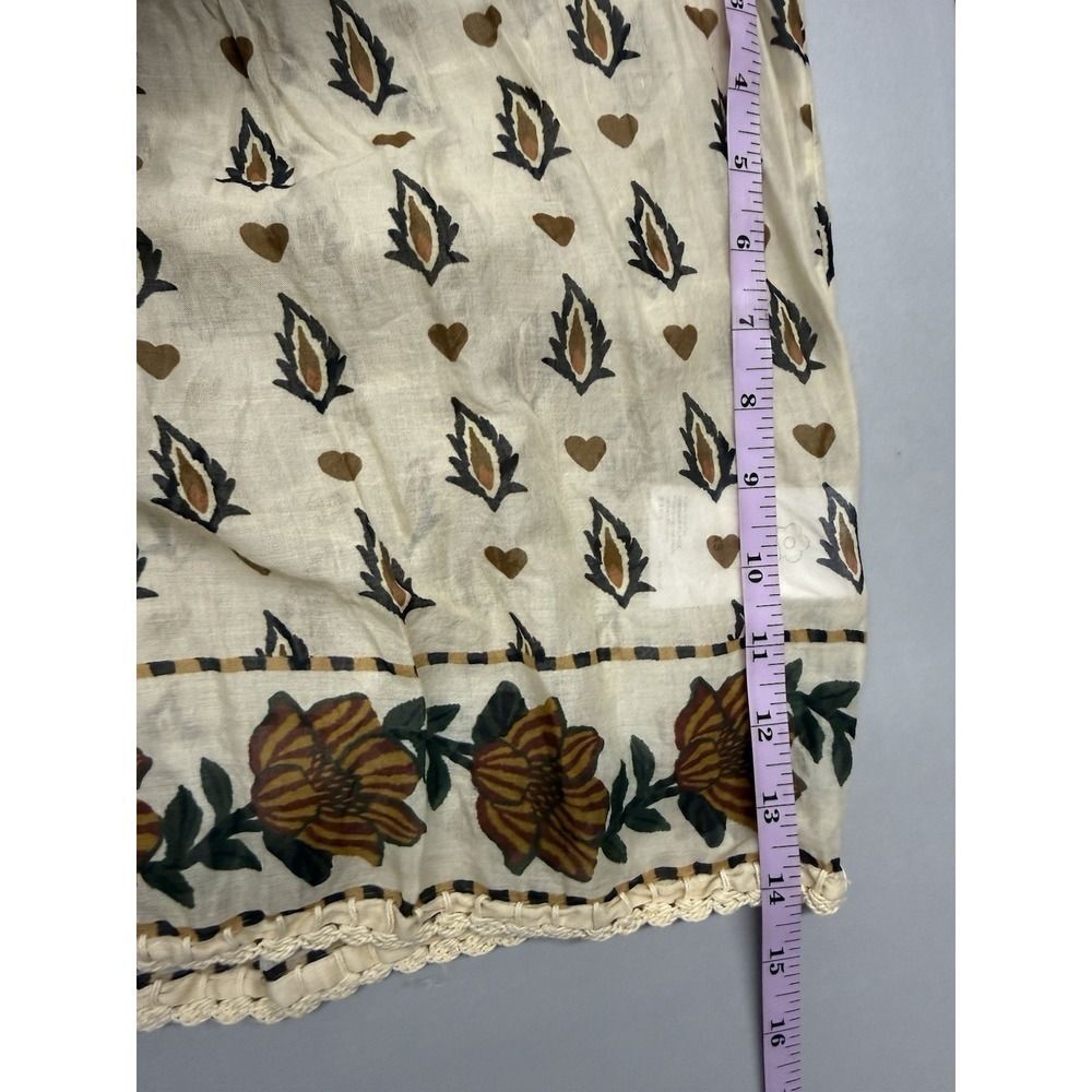 FARM Rio Ainika Cotton Floral Blouse.Beige Cream. Sz XS $198. NWOT - Picture 7 of 16